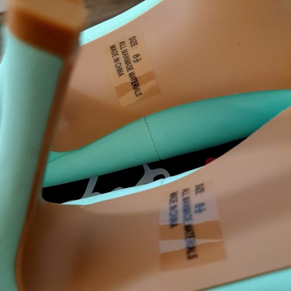 Qupid | menthol nubuck pu~ mint green high heel with rhinestone strap - Picture 9 of 9